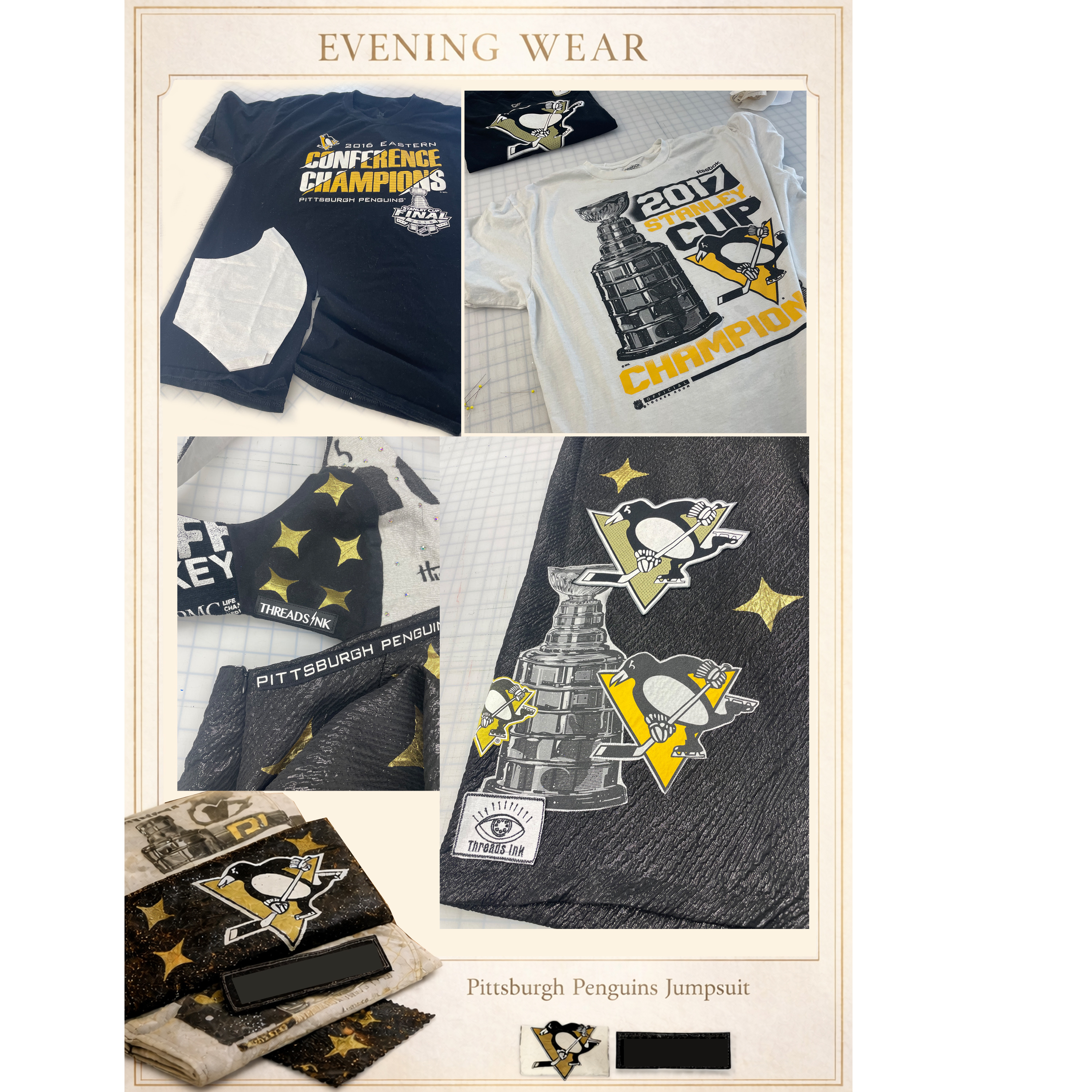 Repurposed materials and vintage memorabilia